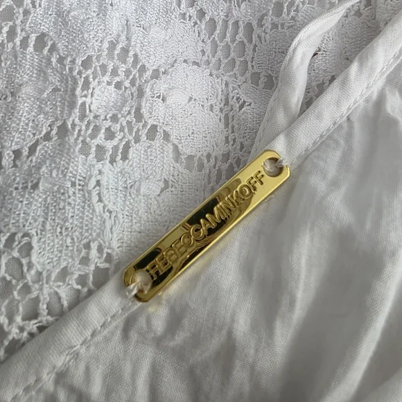 Rebecca Minkoff White Lace Top Size 6 - Picture 2 of 7